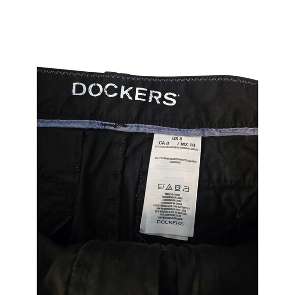 Dockers women's size 8 black bermuda shorts 10" inseam workwear classic - Picture 7 of 11